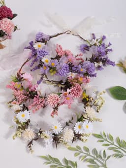 1 Super Sensens Department Simulation Flower Seaside Resort Shooting Headdress Wreath