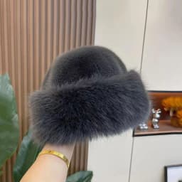 Fluffy Fur Bucket Hat For Women Plush Fisherman Hat Warm Women's Winter Hat Thicken Cold Snowy Day Panama Cap Chrismas Gifts New