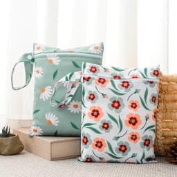 Elinfant 2pcs Waterproof Mini Storage Bag For Swimming,Beach&Gym,18*25cm Waterproof Diaper Bag,Wet Dry Bag