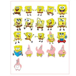 40PCS SpongeBob SquarePants Patrick Star Stickers Cute Cartoon Mobile Phone Case Notebook Cup Computer Stickers Wholesale