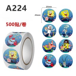 500PCS Cartoon SpongeBob SquarePants Stickers Cute Patrick Star Notebook Water Computer Suitcase Decoration Stickers Wholesale
