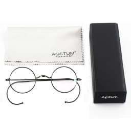Customize Prescription Glasses - 39mm Small Round Wire Rim Glasses Frame with Photochromic Progressive Myopia Aspheric Lenses