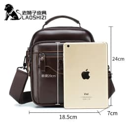 New Handbag Men's Bag Genuine Leather Shoulder Bag Husband Luxury Design Messenger Bag Crossbody Bags for Men