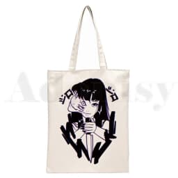 Manga Junji Ito Shintaro Kago Weeaboo Otaku Tote Bag Unisex Canvas Bags Shopping Bags Printed Casual Shoulder Bag Foldable