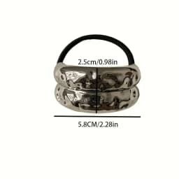 1/5/10pcs High Elastic Hair Ties for Women Premium Irregular Shiny Metal Pendant Hair Rope Fashion Girl Scrunchies