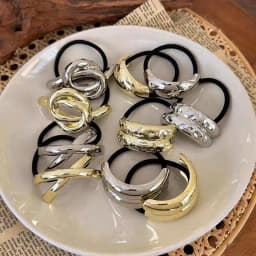 1/5/10pcs High Elastic Hair Ties for Women Premium Irregular Shiny Metal Pendant Hair Rope Fashion Girl Scrunchies