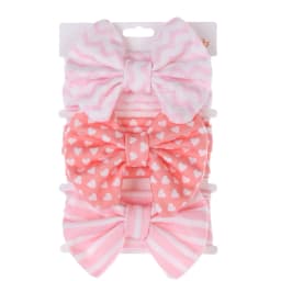 3Pcs/Set Cute Cotton Bows Baby Headbands Newborn Infant Ealstic Hairbands Boys Girsl Dot Striped Flower Print Kids Headwraps