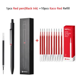 Kaco Midot Gel Pen Luxury Quick Dry 0.5mm Black Signature Stylos With Metal Pen Clip 800M Writing Length Neutral Canetas School