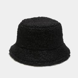 Fashion Lamb Faux Fur Bucket Hat Winter Warm Teddy Velvet Caps for Women Lady Outdoor Panama Fisherman Hat Skullies & Beanies