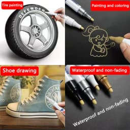 1/3/5/10pcs White Marker Pens set 2.0mm Oily Waterproof Gel Pen Graffiti Sketching Marker Stationery Writing School supplies