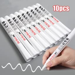 1/3/5/10pcs White Marker Pens set 2.0mm Oily Waterproof Gel Pen Graffiti Sketching Marker Stationery Writing School supplies