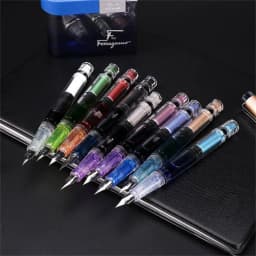 Student Office Business 0.38mm Transparent EF Nib Piston Fountain Pen Ink Pens Fountain Pen Writing Pen