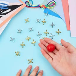 Classic Mini Metal Jack Game Set With Bouncy Ball - Perfect For Family Fun, Party Favors & Gifts | Zinc Alloy, Ages 14+