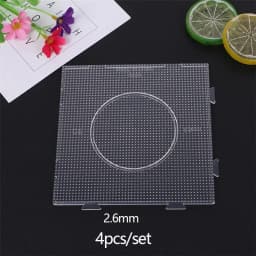 4PCS 2.6mm/5mm Fuse Beads Transparent Big Square Pegboards Ironing Beads Boards DIY Material Template Melting Beads Pegboard