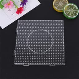 4PCS 2.6mm/5mm Fuse Beads Transparent Big Square Pegboards Ironing Beads Boards DIY Material Template Melting Beads Pegboard