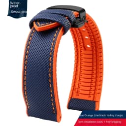 For Breitling Omega IWC Mark nylon yellow rubber Bottom watch strap 20mm 22mm 23 24mm Strap Men Waterproof Wrist Band Watchband