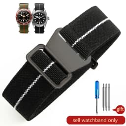 Wear-resistant Elastic Nylon Watch Strap for Rolex Water Ghost Tudor Series 60s French Parachute Bag Strap 18 20 22mm