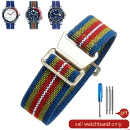 Wear-resistant Elastic Nylon Watch Strap for Rolex Water Ghost Tudor Series 60s French Parachute Bag Strap 18 20 22mm