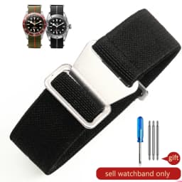 Wear-resistant Elastic Nylon Watch Strap for Rolex Water Ghost Tudor Series 60s French Parachute Bag Strap 18 20 22mm