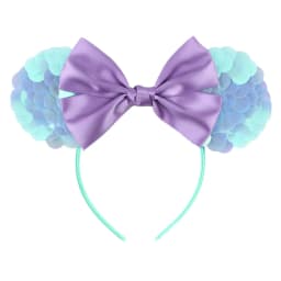 Mermaid Mouse Ears Headbands Pearl Hair Sequins 5“Bows For Women Festival Hairband Girls Hair Accessories Cosplay