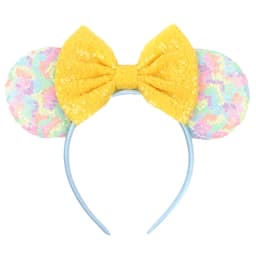 Mermaid Mouse Ears Headbands Pearl Hair Sequins 5“Bows For Women Festival Hairband Girls Hair Accessories Cosplay