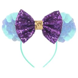 Mermaid Mouse Ears Headbands Pearl Hair Sequins 5“Bows For Women Festival Hairband Girls Hair Accessories Cosplay