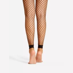 1 Pairs Women's Nine-Point Mesh Socks Sexy Hollow Fishnet Socks Nine-Point Leggings Mesh Socks