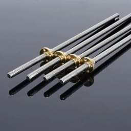 T8 Lead Screw with Brass Nut OD 8mm Lead 2mm Pitch 2mm 100-500mm Polished Threaded Rod for 3D Printer CNC Reprap Z Axis Linear