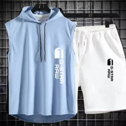 Men's Track Suit Summer Sportswear Two-Piece T-Shirt Shorts Brand Tracksuit Jogging Men's Sports Suit Fitness Clothes Exercise