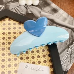 New Candy Color Love Heart 5.11" Big Size Hair Claw Clips for Women Girls Elegant Geometric Plastic Spring Summer Headwear Gift