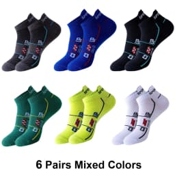 6 Pairs Socks Men Cotton Sport Casual Ankle Short Socks Breathable Mesh Spring Summer Ankle Sports Sockke Gift