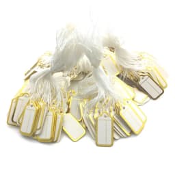 100/500Pcs Jewelry Price Tags Gold Silver White Merchandise Cloth Pricing Price Label Jewelry Accessories Wholesale