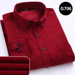7XL 6XL Men's Corduroy Shirt Long Sleeve 100% Cotton Casual Regular Fit Soft Comfortable Pocket Formal Dress Shirts Man Clothes