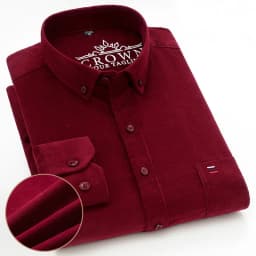 7XL 6XL Men's Corduroy Shirt Long Sleeve 100% Cotton Casual Regular Fit Soft Comfortable Pocket Formal Dress Shirts Man Clothes