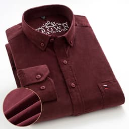 7XL 6XL Men's Corduroy Shirt Long Sleeve 100% Cotton Casual Regular Fit Soft Comfortable Pocket Formal Dress Shirts Man Clothes