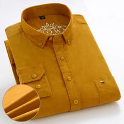 7XL 6XL Men's Corduroy Shirt Long Sleeve 100% Cotton Casual Regular Fit Soft Comfortable Pocket Formal Dress Shirts Man Clothes