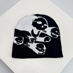Halloween Elements Funny Wool Knitted Hats Little Devil Warm Autumn and Winter Hip Hop Street Comfortable Versatile Fashion Cute