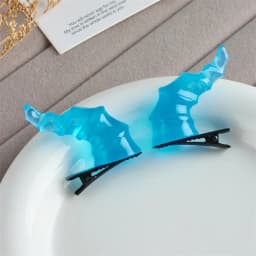 2pcs Halloween Devil Horns Hairpins Anime Cosplay Lolita Demon Headwear Resin Hair Clip Girls Halloween Hair Accessories Gift