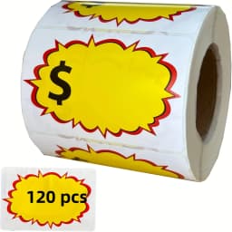 Garage Sale Stickers, 120 Pcs Yard Sale Price Stickers with Large Blank Space to Write Pricing(2"x3")