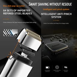 Kemei Tx5 Pro Metal Housing Barber Shop Hair Electric Shaver For Men Beard Bald Head Shaving Machine Rechargeable Electric Razor
