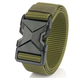 The New Type of Buckle Can Be Inserted, Breathable, Elastic, Lightweight, Military Quick Release Men's Belt Adjustable Canvas