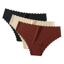 3Pcs/Set Women Ice Silk Panties Low Rise Briefs Invisible Seamless Underwear Female Underpants Sexy Lingerie Bottoms XS-XL