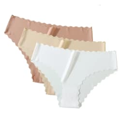 3Pcs/Set Women Ice Silk Panties Low Rise Briefs Invisible Seamless Underwear Female Underpants Sexy Lingerie Bottoms XS-XL