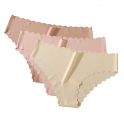 3Pcs/Set Women Ice Silk Panties Low Rise Briefs Invisible Seamless Underwear Female Underpants Sexy Lingerie Bottoms XS-XL
