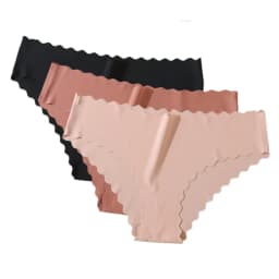 3Pcs/Set Women Ice Silk Panties Low Rise Briefs Invisible Seamless Underwear Female Underpants Sexy Lingerie Bottoms XS-XL