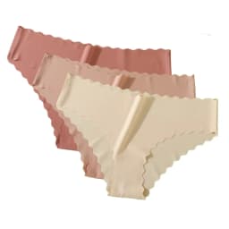 3Pcs/Set Women Ice Silk Panties Low Rise Briefs Invisible Seamless Underwear Female Underpants Sexy Lingerie Bottoms XS-XL