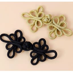 6 Pcs Gold Wire Chinese Cheongsam Button Dragonfly Knot Fastener Closures