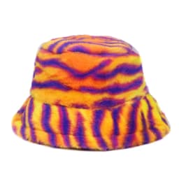 Autumn Winter Panama Hat Women Faux Fur Zebra Print Plush Velvet Warm Fisherman Cap Female Bucket Hats Skullies & Beanies Caps