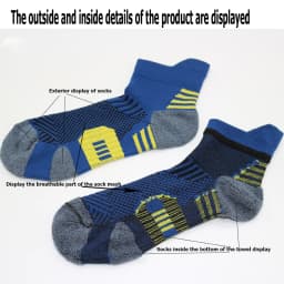 5Pairs New Spring Men's Socks AnkleThick Knit Sports Sock Outdoor Fitness Breathable Quick Dry Wear-resistant Short Running Sock