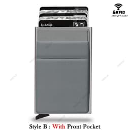 Rfid Smart Wallet Card Holder Metal Thin Slim Men Women Wallets Pop Up Minimalist Wallet Small Black Purse Vallet Walets for Men
